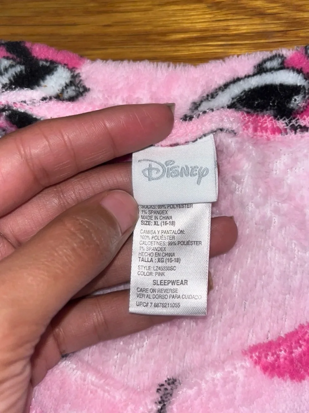 Minnie Mouse Pink Fleece Pajama Set